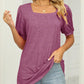 Square Neck T-shirt with Puff Sleeves