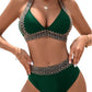 🔥Sexy V-neck Women's Holiday Swimsuit With Wavy Pattern