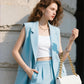 🌸💖 Women’s Stylish Sleeveless Blazer & High-Waisted Pants Set