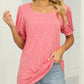 Square Neck T-shirt with Puff Sleeves