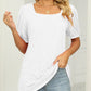 Square Neck T-shirt with Puff Sleeves