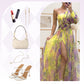 🌸Spring Specials💐 Multicolor Asymmetric Party Dress With Flower Details