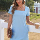 👗Women's Casual Square Neck Pocket Short Sleeve Dress with Pockets💕