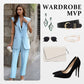 🌸💖 Women’s Stylish Sleeveless Blazer & High-Waisted Pants Set