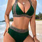🔥Sexy V-neck Women's Holiday Swimsuit With Wavy Pattern