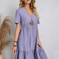 👚💃Retro V-hals losse alledaagse jurk