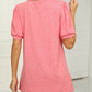 Square Neck T-shirt with Puff Sleeves