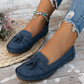 🔥Laatste dag promotie 50% korting - Comfortabele zachte dames loafers in vintage stijl met strik