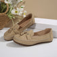 🔥Laatste dag promotie 50% korting - Comfortabele zachte dames loafers in vintage stijl met strik
