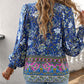 🌸Speciale prijs🌸Vrouwelijke modieuze bedrukte V-hals lange mouw shirt