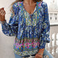 🌸Speciale prijs🌸Vrouwelijke modieuze bedrukte V-hals lange mouw shirt