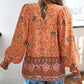 🌸Speciale prijs🌸Vrouwelijke modieuze bedrukte V-hals lange mouw shirt