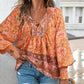 🌸Speciale prijs🌸Vrouwelijke modieuze bedrukte V-hals lange mouw shirt
