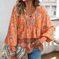🌸Speciale prijs🌸Vrouwelijke modieuze bedrukte V-hals lange mouw shirt