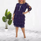 Dames Casual Gedrukte Gelaagde Swing Jurk