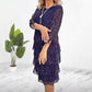 Dames Casual Gedrukte Gelaagde Swing Jurk