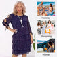 Dames Casual Gedrukte Gelaagde Swing Jurk