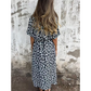 ✨2025 Nieuwe Hot Sale--49% Korting☀️Maxi-jurk met V-hals en luipaardprint