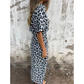 ✨2025 Nieuwe Hot Sale--49% Korting☀️Maxi-jurk met V-hals en luipaardprint