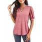 🔥Super speciale prijs-50% UIT👚Vrouwen V-hals Casual Puff Korte Mouw Top Elegant T-shirt